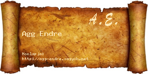Agg Endre névjegykártya