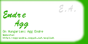 endre agg business card